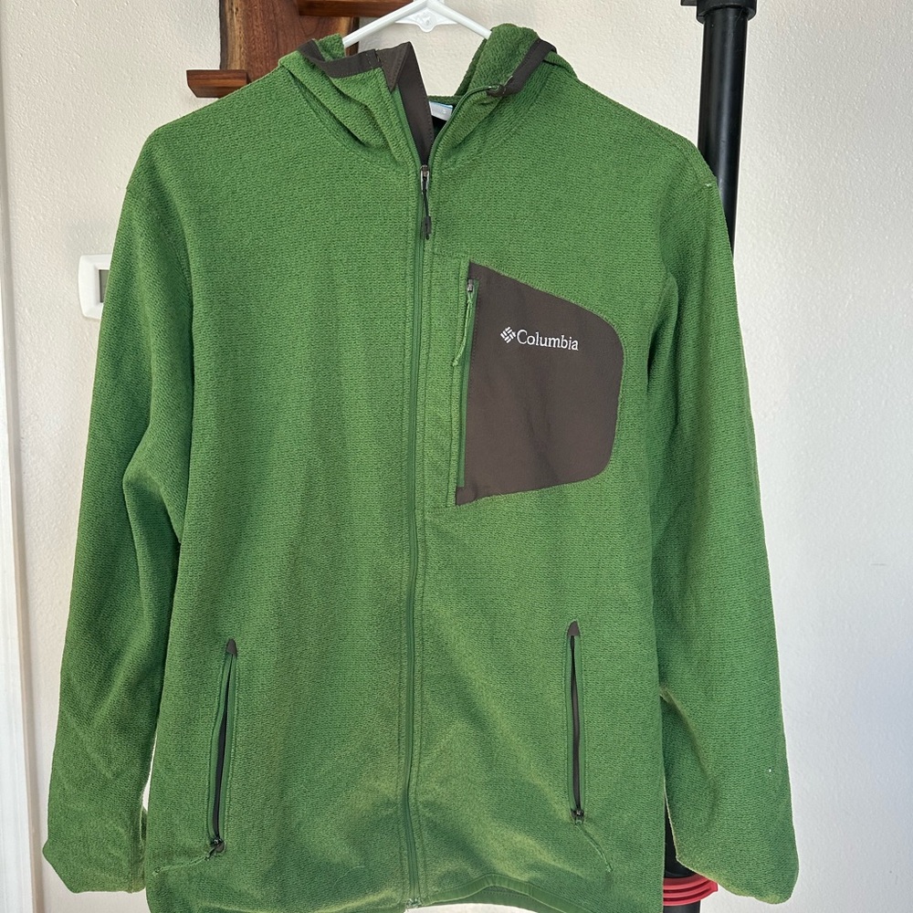 Mens Green size small Columbia zip up hoody
